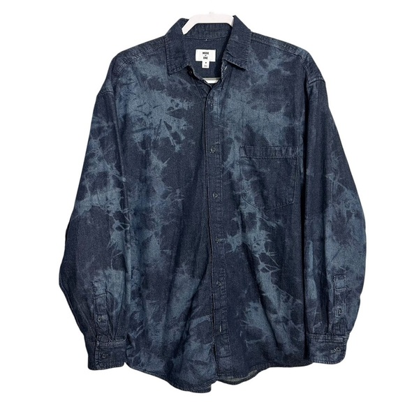 Mode of One Relaxed Fit Denim Shirt Macy’s - Picture 2 of 12